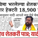 पीक विमा हेक्टरी १८,९०० रुपये मिळण्यास सुरुवात; नवीन लाभार्थी यादी जाहीर झाली Crop Insurance 2026