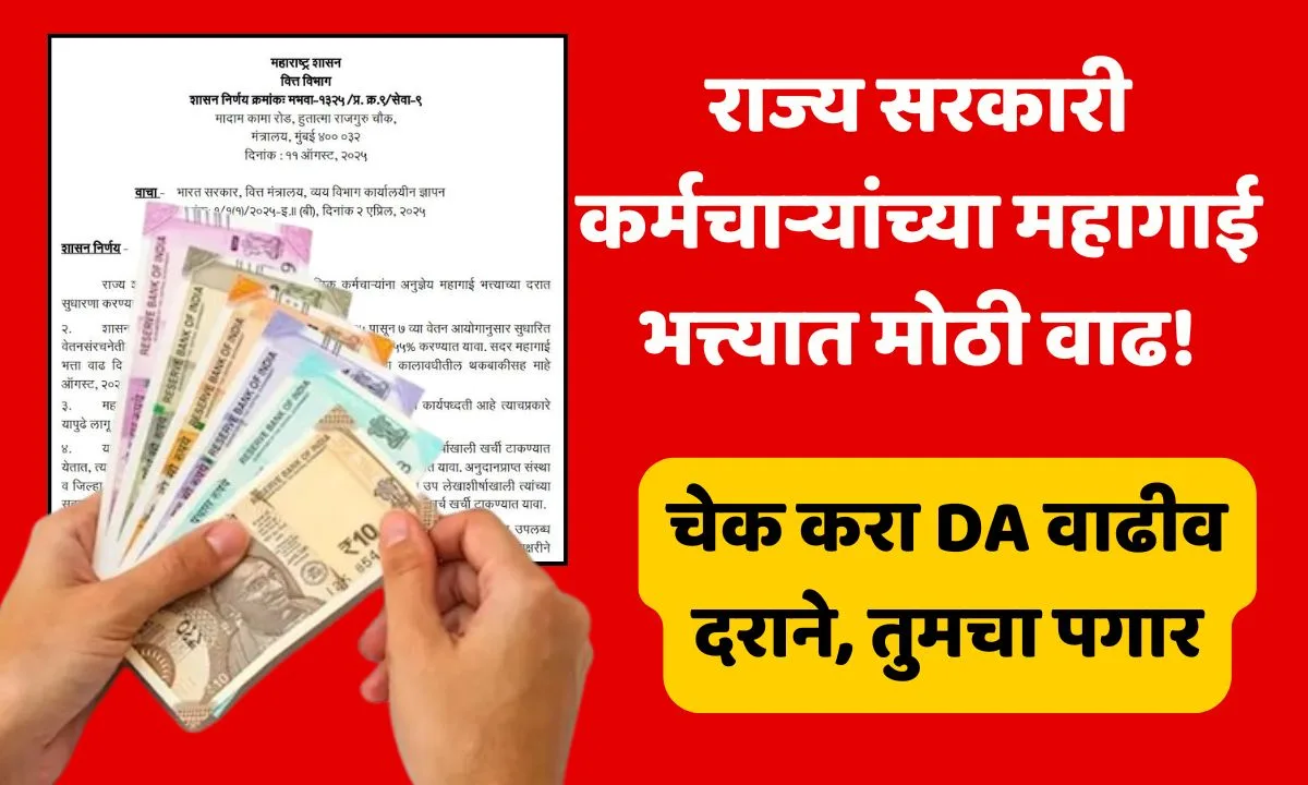 मोठे गिफ्ट मिळाले! महागाई भत्त्यात टक्क्यांची तब्बल इतकी वाढ; पगारात होणार मोठी वाढ! DA Hike Salary
